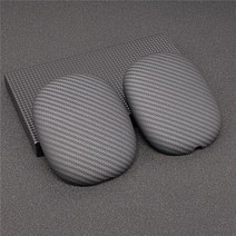 에어팟 맥스 커버 리얼 카본 파이버 이어폰 1 쌍 블루투스 헤드폰 보호 헤드셋 액세서리 Airpods Max 호환, 01 Black, 01 Black