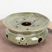 국산 천목 이중시유 도자기 워머 L