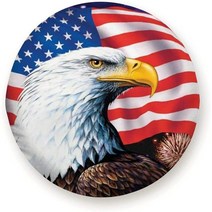 트레일러 카라반 커버 레트로 미국 국기 스페어 타이어 커버 방수 방진 uv 태양 휠 타이어 커버 지프 트레일러 rv suv 및 많은 차량에 적합, 미국 국기 독수리, 16인치