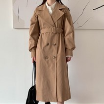 타니즈 도프 더블버튼 벨트 여성 트렌치코트