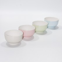한국도자기 칼라웨어 밥 공기 1p 4color 11cm 밥그릇, 그린