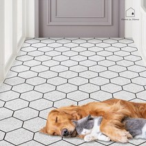 홈인홈 디자인 코일매트 R044, 03.헥사곤C(화이트그레이)