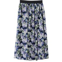 여자 허리밴딩 꽃무늬 봄치마 스커트 여자치마 긴치마 긴스커트