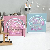 꾸밈데코_테이블액자2P네온사인효과유니콘(ig773)_데스크액자세우는액자스탠드장식디자인액자