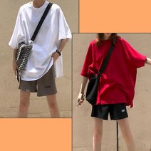 여자오버핏반팔티 루즈핏티셔츠 밑단절개 박스티 패션 여성 티 2170xz