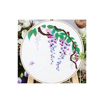 미리사몰 프랑스 십자수 세트 29종 DIY 키트 수 놓기 쿠션 액자 지갑 손거울 만들기 재료 학생 방과후 복지관 단체 수업 활동 패키지, 프랑스자수:등나무꽃