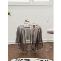 미니밥상 돌상 백일상소품 특이한상 생일상차림 럭셔리 투명 아크릴 라운드 커피 테이블 엔틱, Smoky grey medium