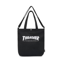 THRASHER 매거진 로고 투웨이 토트백 블랙