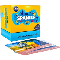 [스페인어원서] Briston 스페인어 어휘 학습 초보자 성인 및 어린이용 그림이 있는 플래시 카드(텍스트 및 오디오 발음 포함)
