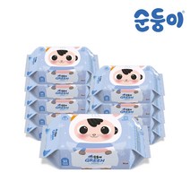 순둥이 생분해물티슈 그린에디션(새해버전) 리필형 80매 10팩(wRaR-01), 10개, 80개