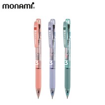 INV597283모나미 다색펜 플립 3색 볼펜 0.5mm, 라벤더, 라벤더