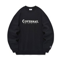 COVERNAT 어센틱 로고 맨투맨 블랙
