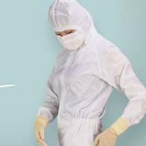 케이엠 방진복 후드형 크린룸 작업복 무진복 투피스, 화이트3XL, 화이트3XL