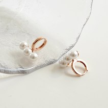유마르 나란히 진주 귀걸이