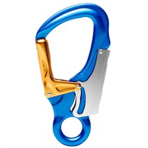 안전한 Carabiner 전문 D 자형 등반 장비 암벽 등반 생존 도구 보호 버클 블루, 푸른