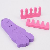 발가락스펀지 네일헬퍼 발가락분리대 발가락토우 페디큐어, 2p, 랜덤(발모양)