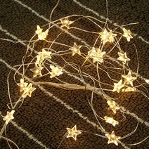 [라이프초이]LED 별 모양 조명(30구)/트리장식 소품 인테리어 소품 크리스마스 장식 전구 장식, 30구