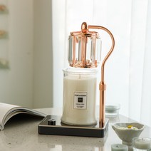 캔들백화점 엘사 캔들워머 로즈골드 + 블랙 + 소이 캔들 750g 세트, 엘사 (로즈골드)+750g캔들, 가든파티