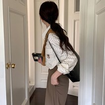 코코블랑 와펜 스트라이프 셔츠