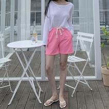 여성 데일리 여름 팬츠 반바지 노나 밴딩 3부 면