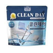 클린데이 올인원 식기세척기 타블렛 세제 50개입