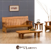 해찬솔원목이야기 소나무 통원목 3인용소파+1인용소파+테이블1500+스툴의자(네추럴), 네추럴브라운
