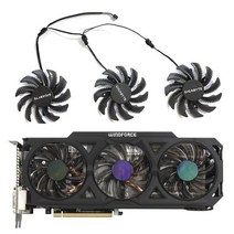 기가바이트 AMD 라데온용 쿨러 팬 R9 290X WINDFORCE 3X 비디오 카드 75mm T128010SM PLD08010S12H 2 핀 3, 02 3 FAN