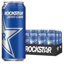 락스타 에너지 드링크 473ml 12캔 제로 카브 Rockstar Energy Drink Zero Carb 16oz Cans (12 Pack), 1