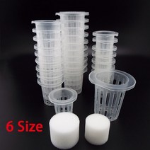 실내 수경 재배기 10pcs 스폰지 심기 바구니 그물 흙 없는 야채 보육 컵 성장 복제, no32 45x45mm