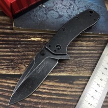 다기능 휴대 Kershaw-1556Ti Cryo II 보조 플리퍼 나이프 3.25 quot;일반 블레이드 야외 EDC 사냥 생존 자, 01 Stone Wash