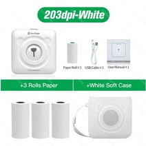 인생네컷 기계 스티커 사진기 스마트폰 사진 인화기 peripage photo mini printer 휴대용 열 블루투스 프린터 304dpi soft 실리콘 보호 케이스 101, 와 1케이스 3와퍼, 협력사