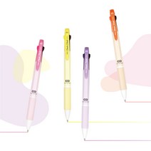 자바 체크 3볼 3색볼펜 0.5mm 초저점도 형광분홍, 3개