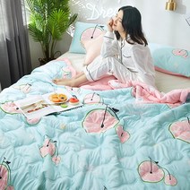에어컨 여름 쿨링 물세탁 가능 여름 차렵이불 춘추 1인 여름이불패드 베딩 침대커버퀸 여름침구세트 아사면이불 극세사이불커버