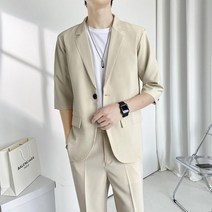 반팔 7부 블레이저 자켓 아우터 하객룩 마이 여름