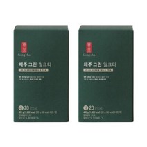 공차 제주그린 밀크티 녹차 그린티 가루 분말 2박스, 400g, 20개입