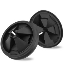 쓰레기 처리기 스플래시 가드 InSinkErator 에볼루션 시리즈 9.5cm(3 3 8인치) QCB AM 싱크 배플 배수 커버 2022 탈착식 조용한 칼라 EPDM 스트레이너 인, 2 Pack, Black 3 3/8