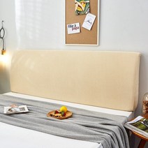 침대헤드보드 호텔 제작 쿠션 패브릭 가죽 커버프레임 커버 셀프 침대보 킹 침대 헤드 보드 전면 패널 격자 무늬 코튼 린넨 침대 헤드 헤드 보드 패드 소파 백 매트리스 보호대, 2, 폭180×높이60cm