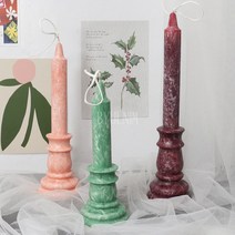 무드 테이퍼 촛대 필라 PC 몰드(대 중 소) 오브제 캔들 분위기 크리스마스 DIY 인테리어 소품 만들기 재료, 소