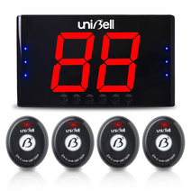 유니벨 블랙 무선 호출벨 시스템, 2003A 모니터 (번호 3개 표시), 5개, 1개