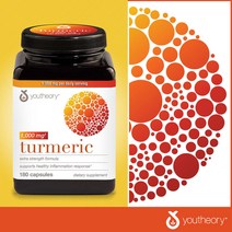 유씨어리 투메릭 엑스트라 스트렝 180정, 1개, Youtheory-Turmeric1000mg-1221450-180Cap