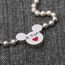 세방쥬얼리 실버 쥐띠 타이니 미키볼체인 미아방지 목걸이 팔찌, 성인용, 쁘띠젤리 목걸이