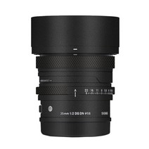 범용호환 시그마 35 F2 DG DN 렌즈 프리미엄 데칼 스킨 보호 필름 35mm 소니 마운트 스티커, 18 Leather Black