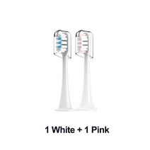 Xiaomi Mijia T300/T500/T700 소닉 전동 칫솔 Bristle Brush 개별 패키지 용 2/4피스 교체 브러시 헤드, 10.1White1Pink, 10 1White1Pink