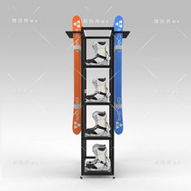 스키 장비 진열대 렌탈샵 리조트 전시대 선반 스키랙, 상세이페이지 참고, 블랙 플래그십 모델65x40x180CM