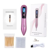 플라즈마 절단기 코리아나 plp40 소모품 커터 전기 펜 레이저 스윕 다크 스팟 리무버 뷰티 스킨 케어 옥수수 주근깨 태그 모반 여드름 클리너 면봉 포함, Pink with box