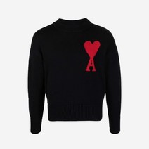 아미 빅 하트 로고 오버사이즈 스웨터 블랙/느와르 - 22SS AMI de Coeur Oversize Sweater Black/Noir - 22SS
