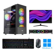 포유컴퓨터 게이밍 조립 PC 모니터 풀세트 컴퓨터 본체 최신 롤 배그 고사양 윈도우, FY-07, 05. 32인치 게이밍
