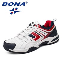 스쿼시화 탁구화 테니스화 배드민턴화 Bona new arrival 클래식 스타일 남성 테니스 신발 야외 조깅 훈련 운동화 레이스 업 남성 운동화