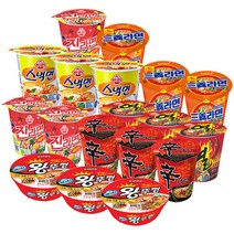 오뚜기 농심 삼양 팔도 소컵라면 6종 18개입(신라면3+진라면매운3+열라면3+스낵면3+삼양3+미니왕뚜껑3), 1세트