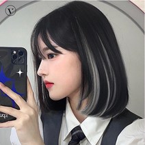 VENUS bobo 보보 헤어스타일 패션 가발, 시크릿투톤 애쉬그레이